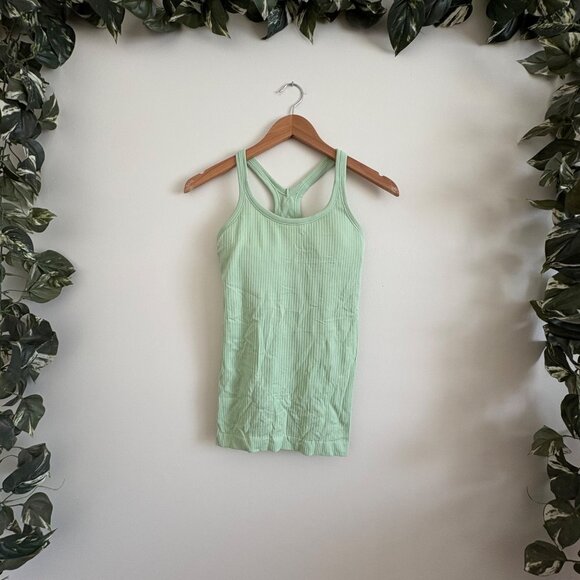 Lululemon Athletic Ebb To Street Racerback Tank Top Opal Green Women’s Size 4 - Picture 1 of 7